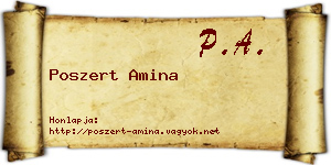 Poszert Amina névjegykártya